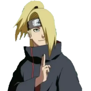 ✌️ a4b1f266 Deidara Naruto Аниме, Наруто, Персонаж, Дейдара, Ниндзя, Наклейка telegram sticker