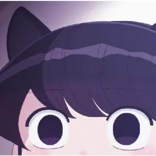 😮 859043e2 Komi Shouko Komi Can't Communicate アニメ, マンガ, 古見さん, 古見さんは、コミュ症です。, 猫耳 telegram sticker