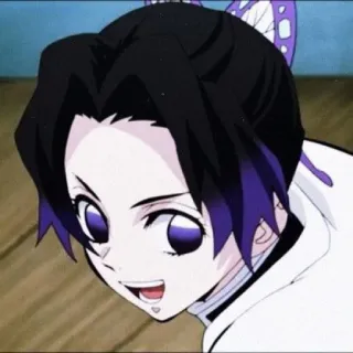 🦋 374ce592 Shinobu Kocho Demon Slayer Anime, Postać, Shinobu Kocho, Demon Slayer, Motyl, Fioletowy telegram sticker