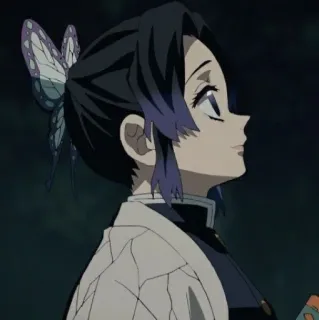 🦋 a0ee16ac Shinobu Kocho Demon Slayer Anime, Postać, Demon Slayer, Motyl, Shinobu Kocho, Dziewczyna anime telegram sticker