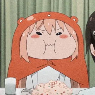 💘 763a9c4c Umaru Doma Himouto! Umaru-chan Anime, Umaru, Carino, Mangiare, Kawaii, Felpa con cappuccio, Personaggio whatsapp sticker