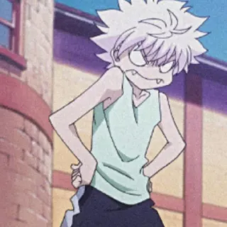 😄 65ed8a01 Killua Zoldyck Hunter x Hunter anime, killua, hunter x hunter, cartoon, character whatsapp sticker