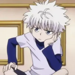 😄 9b76b7cc Killua Zoldyck Hunter x Hunter anime, killua, killua zoldyck, hunter x hunter, cartoon, character whatsapp sticker