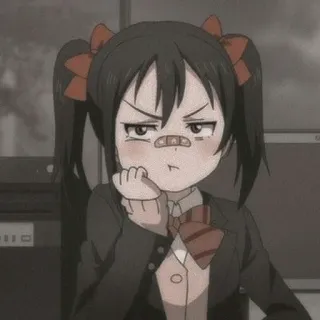 🖤 08723fe5 Nico Yazawa Love Live! Anime, Cartoon, Wütend, Schmollen, Nico Yazawa, Love Live, Süß telegram sticker
