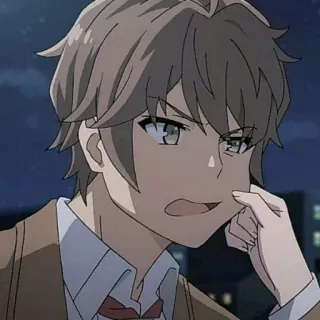 🖤 40416bb9 Sakuta Azusagawa Rascal Does Not Dream of Bunny Girl Senpai Anime, Junge, Traurig, Charakter, Sakuta, Azusagawa telegram sticker
