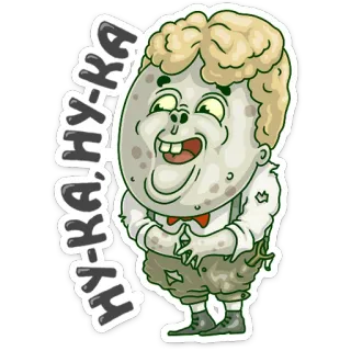 😀 8b3e143a ny-ra-hy-ka зомби, мультфильм, персонаж, нежить, монстр whatsapp sticker