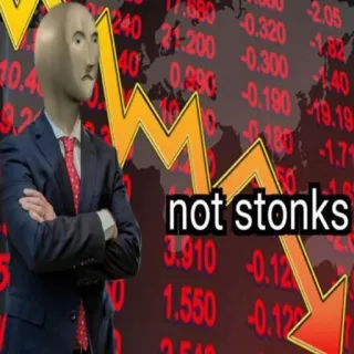 😭 0941d8b8 not stonks Meme, Stonks, Keuangan, Investasi, Pasar Saham, Kerugian, Ekonomi, Meme Man telegram sticker