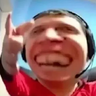 😀 40a7b8c9 pria, jari tengah, menyinggung, gestur, meme internet, potret, headset telegram sticker