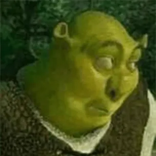 🥴 935e4582 Shrek shrek, raksasa, lucu, meme, dreamworks telegram sticker