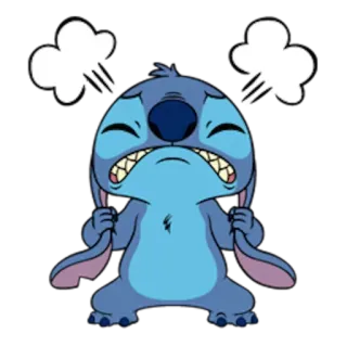 😤 6bbb0241 Stitch Lilo & Stitch 스티치, 릴로와 스티치, 화난, 만화, 디즈니 telegram sticker