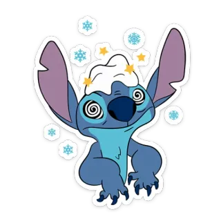 🤪 876162f8 Stitch Stitch, Lilo & Stitch, Disney, Desenho animado, Alien, Flocos de neve telegram sticker