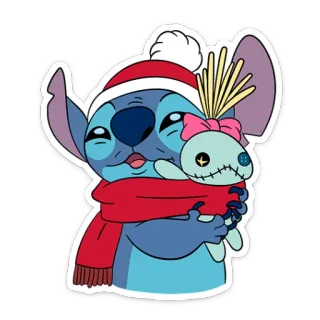 🤗 a4f40c50 Stitch Lilo & Stitch stitch, disney, natal, desenho animado, fofo telegram sticker