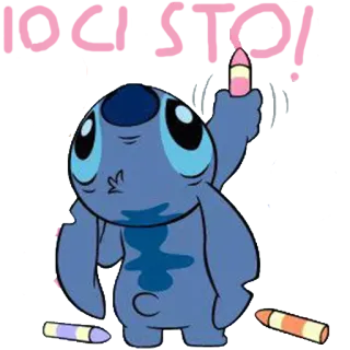 Stitch scrive cose telegram stickers