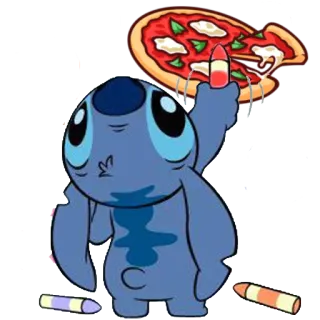 🐨 5c27a6bc Stitch Stitch, Pizza, Dedo corazón telegram sticker