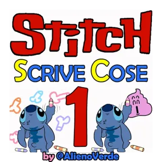 Stitch scrive cose whatsapp stickers