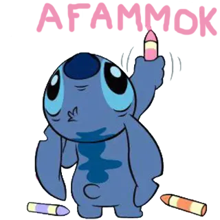 🐨 91a54dfb Stitch AFAMHME Stitch, Lilo y Stitch, Dibujos animados, Lindo, Personaje telegram sticker