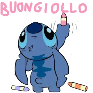 🐨 a4fff79b Stitch BLOW HOLLA Stitch, Alien, Disney, Dibujo telegram sticker