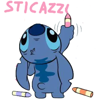 🐨 d8630527 Stitch STICKER! Stitch, crayón, lindo, Disney telegram sticker