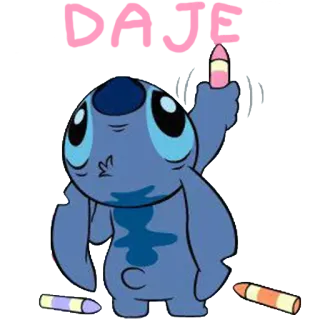 🐨 e964cb4f Stitch DAJE Stitch, Disney, Dibujos animados, Mono, Divertido, Animación telegram sticker