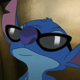 ❣️ 044b96c3 Stitch Lilo & Stitch cool, zonnebril, alien, disney whatsapp sticker