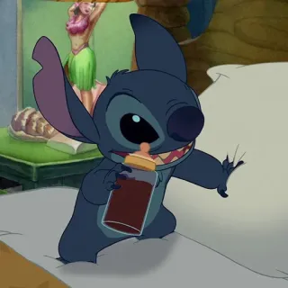 ❣️ d2d4a640 Stitch Lilo & Stitch Alien, Schattig, Disney, Babyfles, Cartoon whatsapp sticker