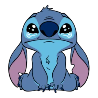 😢 5aee5db0 Stitch สติทช์, ลีโล่แอนด์สติทช์, เศร้า, ร้องไห้, ดิสนีย์ telegram sticker