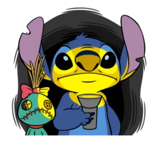 😑 f3f6c6cf Stitch มนุษย์ต่างดาว, การ์ตูน, น่ารัก, ตลก, เครื่องดื่ม, ตุ๊กตาวูดู telegram sticker