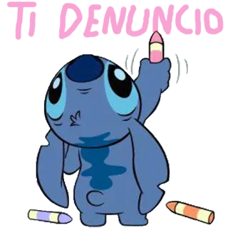 🐨 1dee7bb0 Stitch Lilo & Stitch TDautista Stitch, Lilo & Stitch, cartoon, alien, krijt, tekening telegram sticker