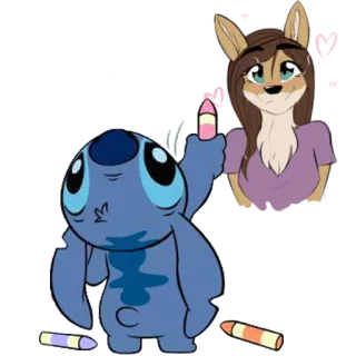 🐨 608a7978 Stitch stitch, disney, cartoon, personage, animatie, tekening, middelvinger telegram sticker
