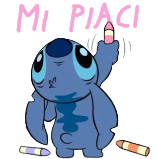 🐨 a7cc97cf Stitch Lilo & Stitch Hi PIACI cartoon, stitch, lilo & stitch, disney, personage, alien telegram sticker