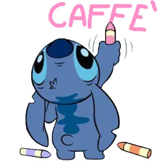 🐨 cbacb5b8 Stitch Lilo & Stitch CAFFE stitch, koffie, cartoon, disney, lilo en stitch, personage telegram sticker
