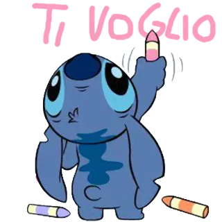 🐨 d7081589 Stitch Ti Voglio Stitch, Lilo & Stitch, Disney, Leuk, Liefde telegram sticker