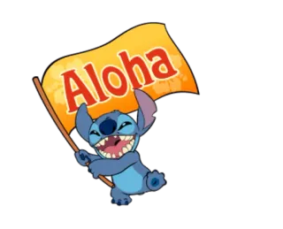 🇲🇨 5b131f53 Stitch Aloha Disney, Lilo dan Stitch, Aloha, Kartun, Lucu telegram sticker