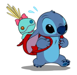 🚶 5bae8970 Stitch Lilo & Stitch Kartun, Lucu, Disney, Eksperimen 626, Boneka telegram sticker
