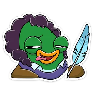🖋 4314719b Dibujos animados, Emoji, Divertido, Pluma, Escritura telegram sticker