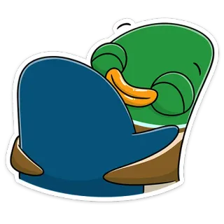 🤗 43531664 pato, abrazando, dibujos animados, lindo, animal, amigable telegram sticker