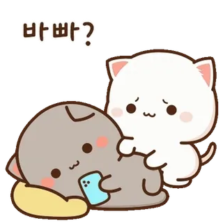 💬 05c3c7b5 바빠? 猫, 可爱, 忙碌, 电话, 困倦 telegram sticker