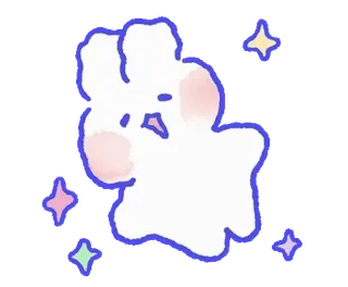 💬 235b7ad6 귀여운, 반짝임, 카와이, 구름, 만화 whatsapp sticker