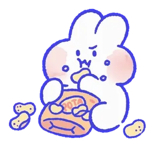 몽글몽글 토끼 몽몽이! By @KakaoEmoticon telegram stickers