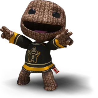 ✌ 61632021 Sackboy LittleBigPlanet Sackboy, LittleBigPlanet, Canadese, Hockey, Mascotte telegram sticker