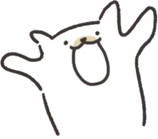 💬 c9c4627b hewan, beruang, kartun, imut, putih, ilustrasi, senang telegram sticker