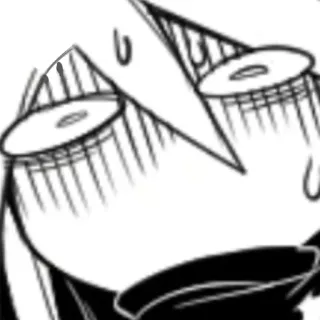 😰 49233eec Anime, Manga, Schockiert, Gesichtsausdruck, Panik whatsapp sticker