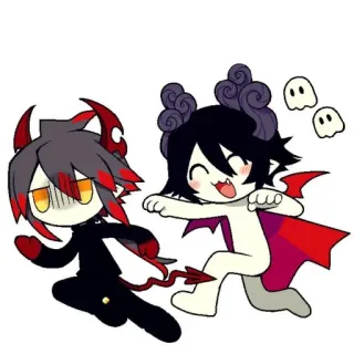 😈 9023dcb0 Anime, Geister, Teufel, Niedlich, Charaktere whatsapp sticker
