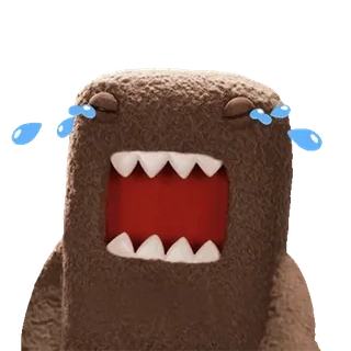 💬 3fcf23ca Domo สัตว์ประหลาด, ร้องไห้, โดโมะ, เศร้า telegram sticker