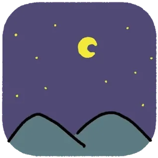 💬 4fa072df พระจันทร์, ดาว, กลางคืน, ภูเขา, ท้องฟ้า, มืด, ทิวทัศน์ whatsapp sticker