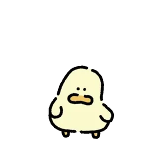 💬 65ffc2fb เป็ด, การ์ตูน, น่ารัก, สัตว์, สีเหลือง, นก whatsapp sticker