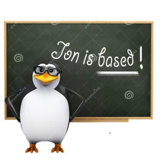 🔫 9695ac40 Jon is based! 企鹅, 卡通, 眼镜, 搞笑, 表情包 telegram sticker