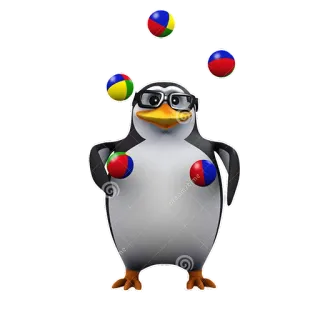 Dank 3d stock penguins telegram stickers