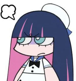 😤 bc2e1348 Stocking Anarchy Panty & Stocking with Garterbelt 动漫, 卡通, 吊带袜天使, 吊带袜天使, 生气, 角色, 女性 telegram sticker