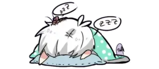 😴 108463d9 ZZZ tidur, tertidur, lelah, zzz, anime, kartun telegram sticker